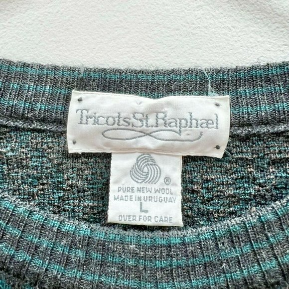 Tricots St. Raphael Mens Large Pure New Wool Sweater Hunt Theme Uruguay - Picture 2 of 6